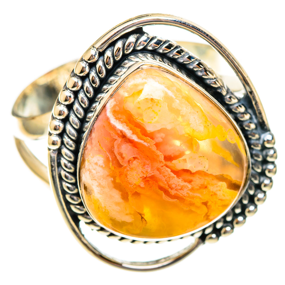 Plume Agate Rings handcrafted by Ana Silver Co - RING108161 - Photo 2