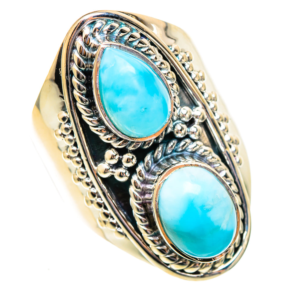 Larimar Rings handcrafted by Ana Silver Co - RING108180 - Photo 2