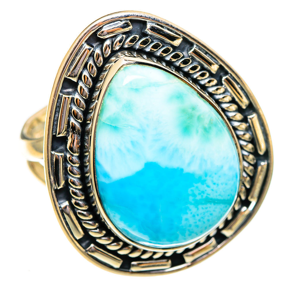 Larimar Rings handcrafted by Ana Silver Co - RING108216 - Photo 2