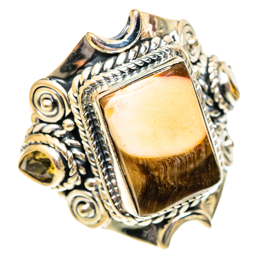 Peanut Wood Jasper Rings handcrafted by Ana Silver Co - RING108265 - Photo 2