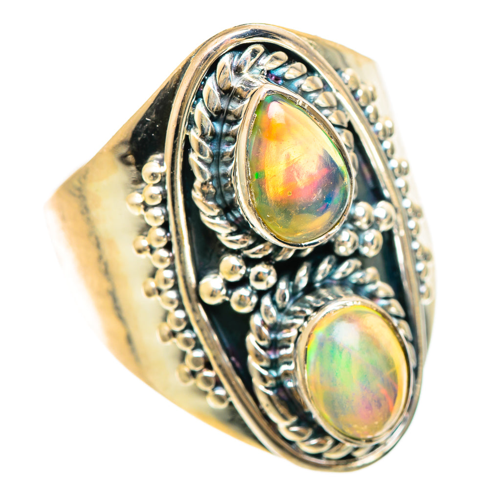Ethiopian Opal Rings handcrafted by Ana Silver Co - RING108367 - Photo 2