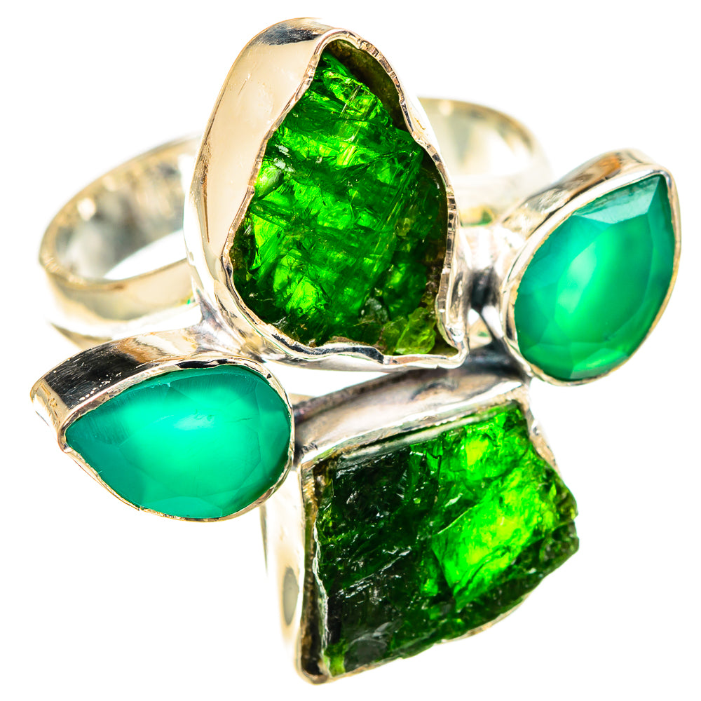 Chrome Diopside Rings handcrafted by Ana Silver Co - RING108377 - Photo 2
