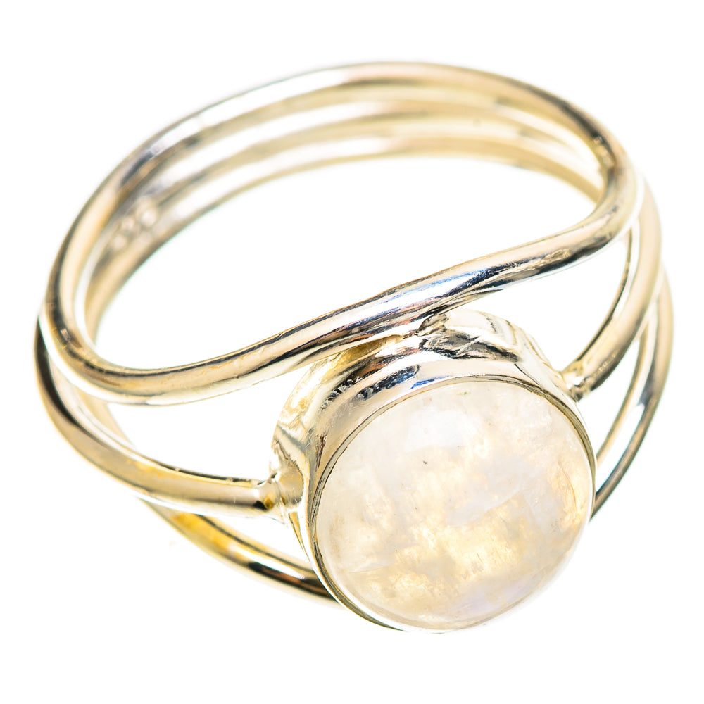 Rainbow Moonstone Rings handcrafted by Ana Silver Co - RING108478 - Photo 2
