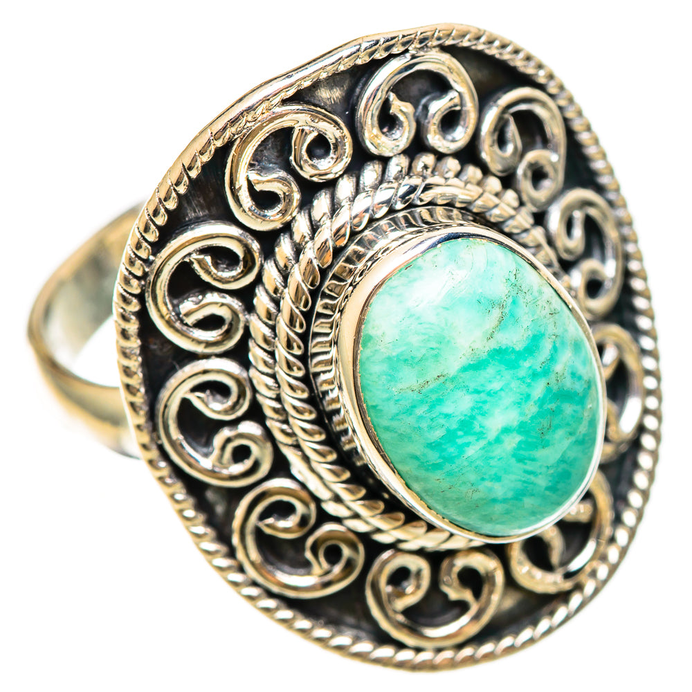 Amazonite Rings handcrafted by Ana Silver Co - RING108490 - Photo 2
