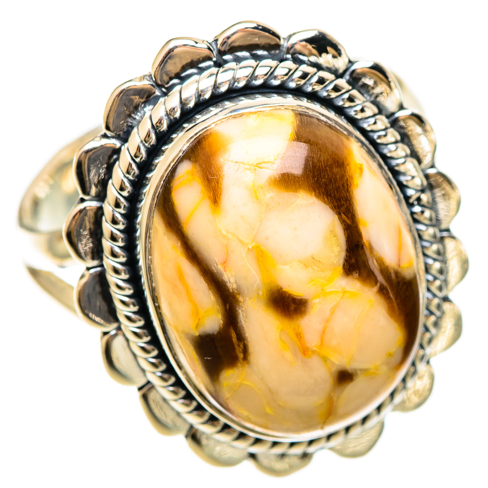 Peanut Wood Jasper Rings handcrafted by Ana Silver Co - RING108495 - Photo 2