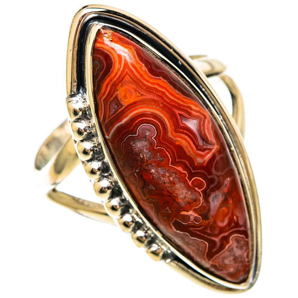 Crazy Lace Agate Rings handcrafted by Ana Silver Co - RING108532 - Photo 2