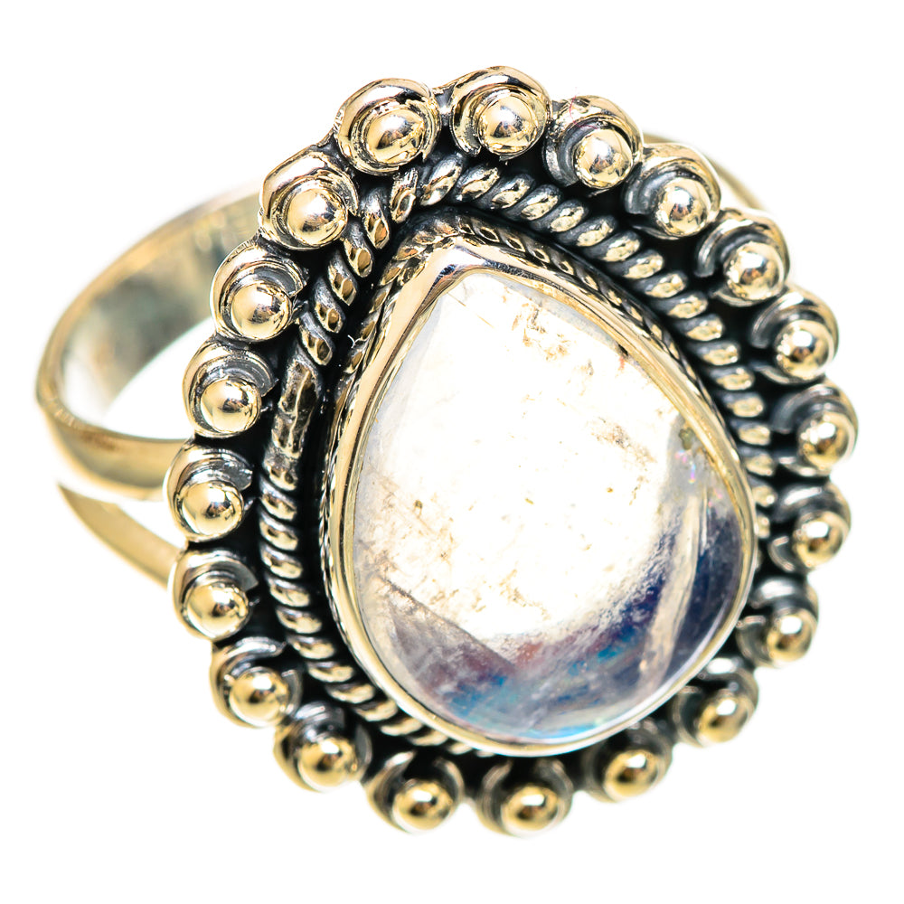 Rainbow Moonstone Rings handcrafted by Ana Silver Co - RING108548 - Photo 2