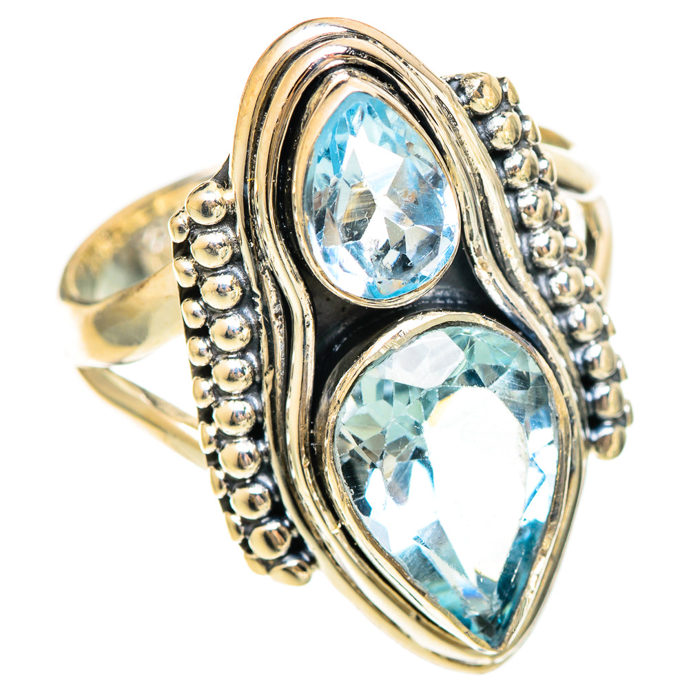 Blue Topaz Rings handcrafted by Ana Silver Co - RING108557 - Photo 2