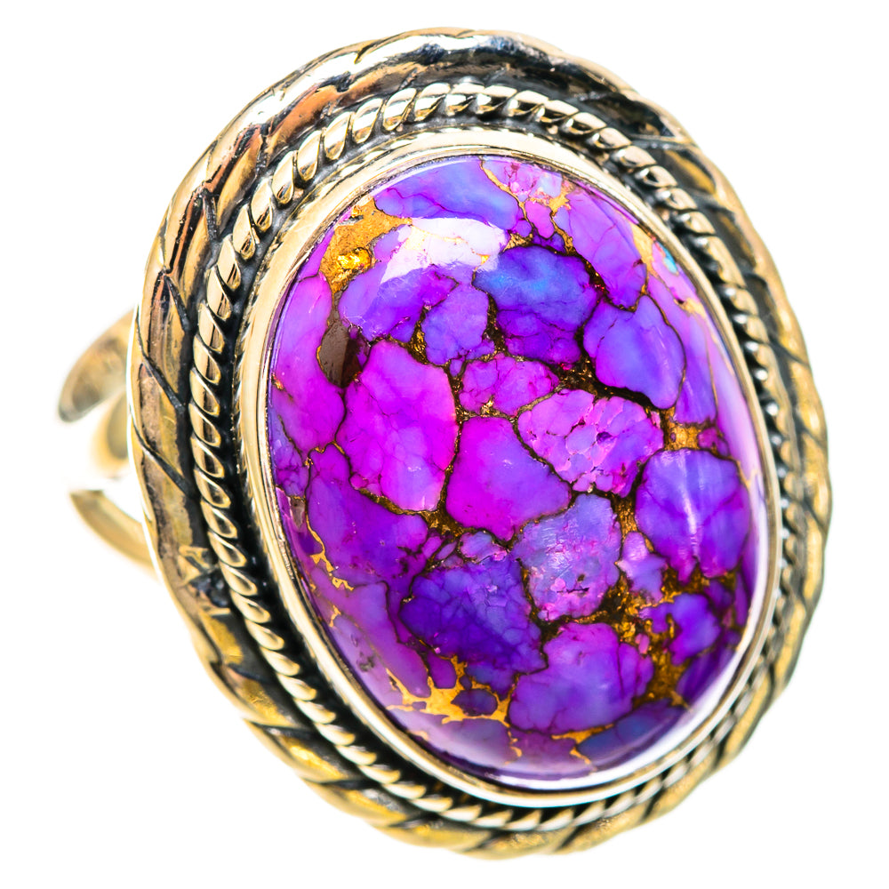 Purple Copper Composite Turquoise Rings handcrafted by Ana Silver Co - RING108571 - Photo 2