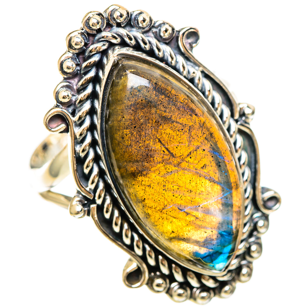 Labradorite Rings handcrafted by Ana Silver Co - RING108586 - Photo 2