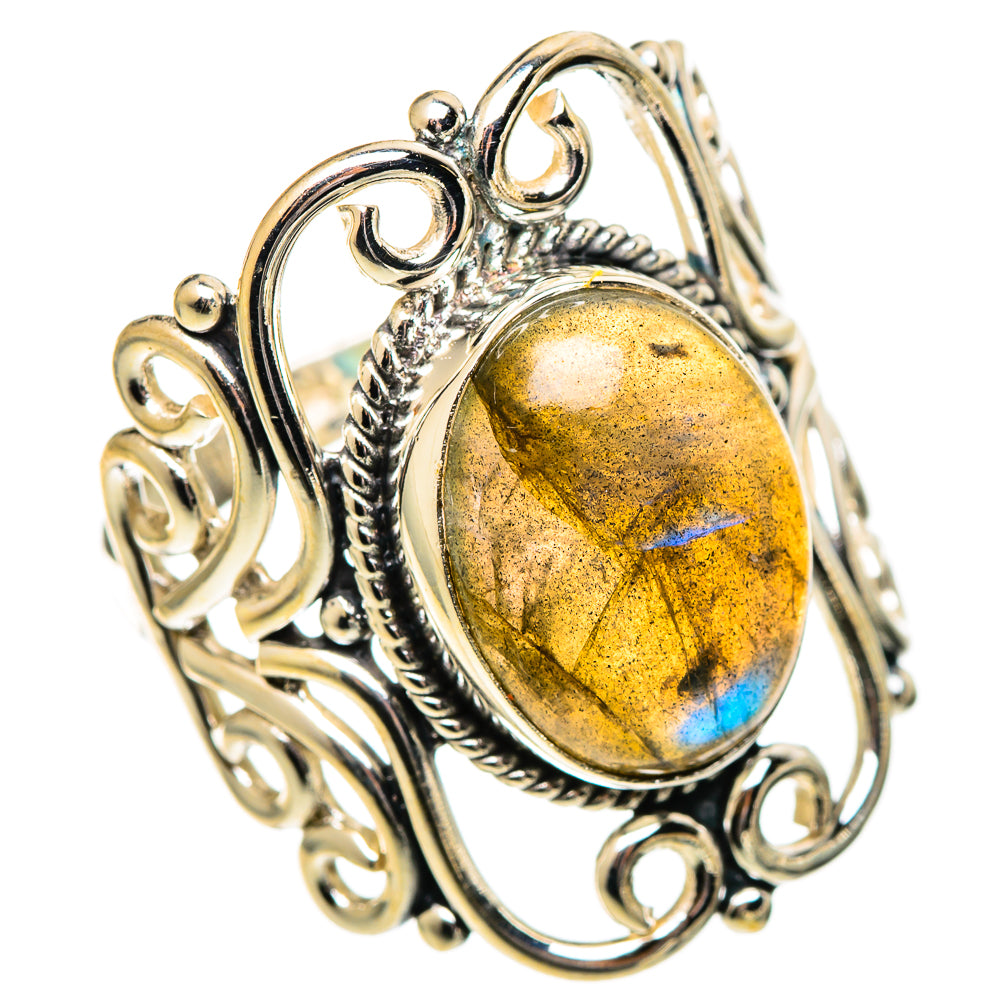 Labradorite Rings handcrafted by Ana Silver Co - RING108665 - Photo 2