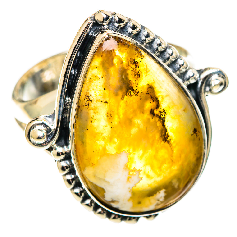 Plume Agate Rings handcrafted by Ana Silver Co - RING108678 - Photo 2