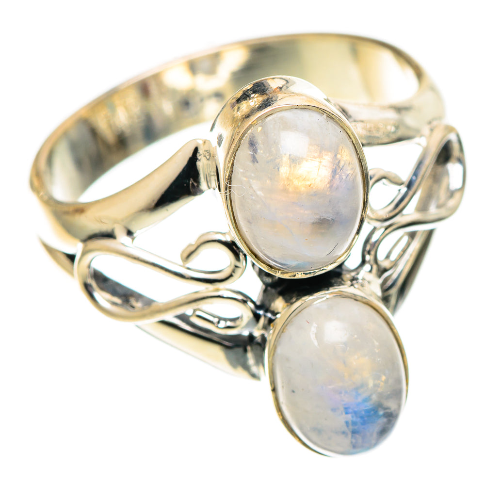 Rainbow Moonstone Rings handcrafted by Ana Silver Co - RING108690 - Photo 2