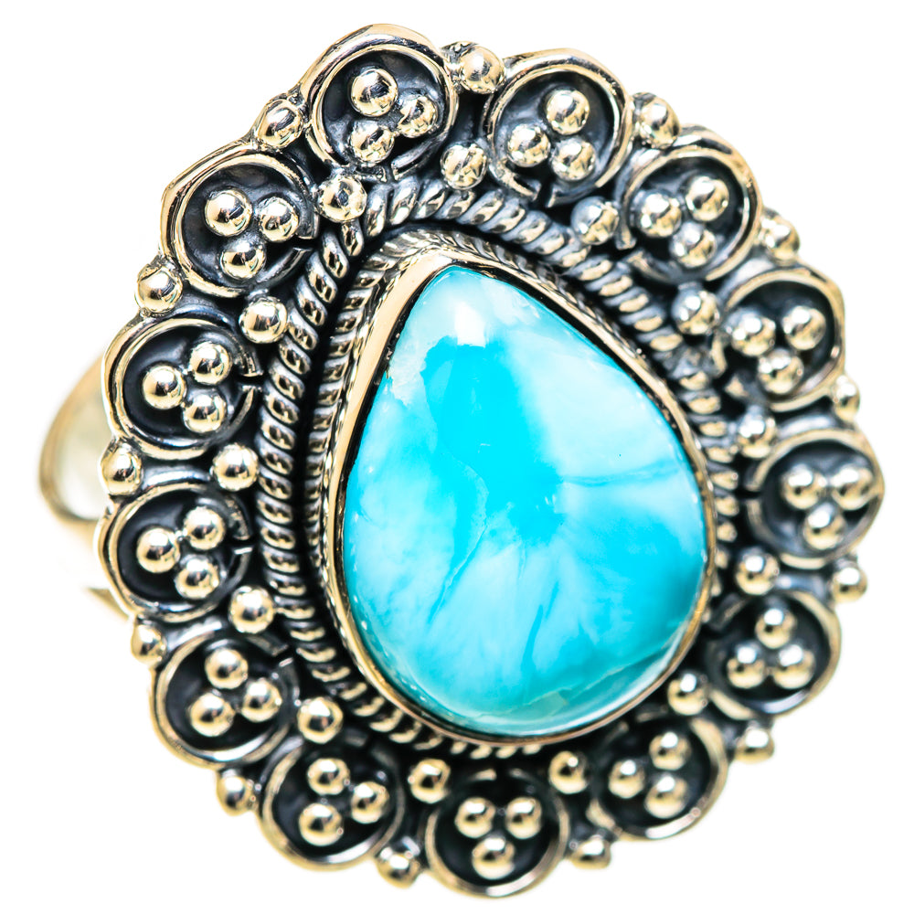 Larimar Rings handcrafted by Ana Silver Co - RING108789 - Photo 2