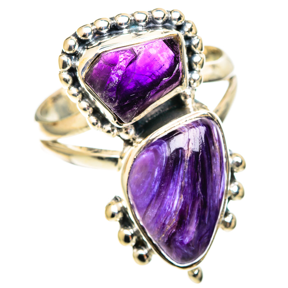 Charoite Rings handcrafted by Ana Silver Co - RING108808 - Photo 2