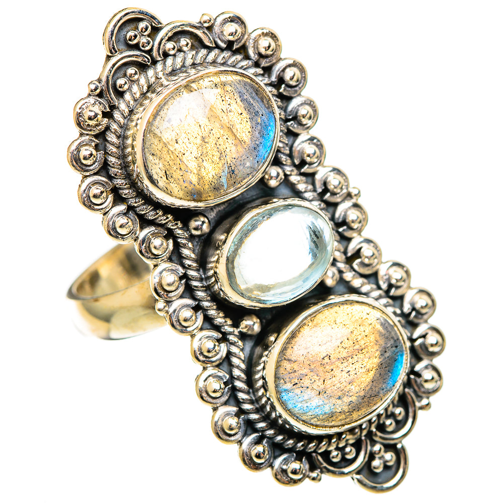 Labradorite Rings handcrafted by Ana Silver Co - RING108825 - Photo 2