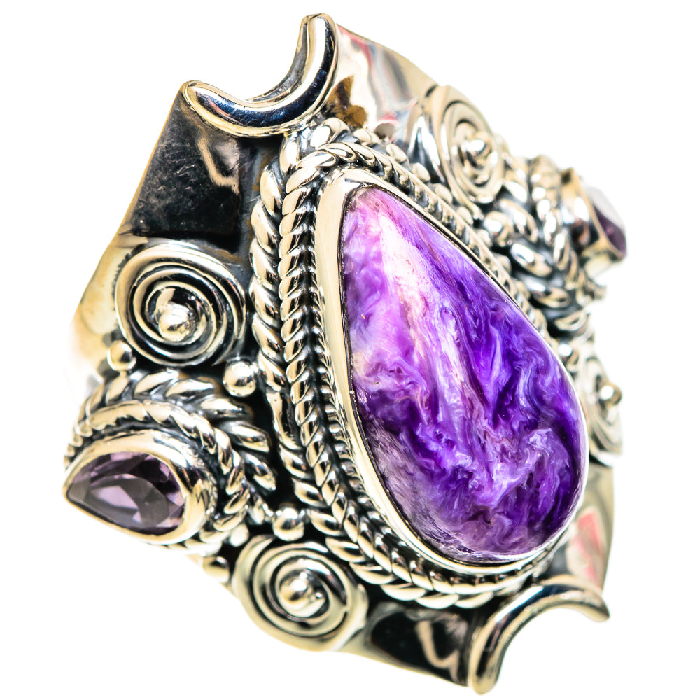 Charoite Rings handcrafted by Ana Silver Co - RING108885 - Photo 2