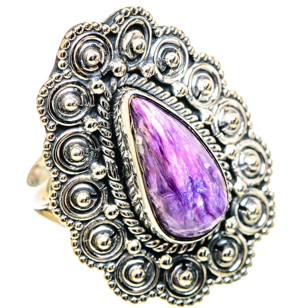 Charoite Rings handcrafted by Ana Silver Co - RING108919 - Photo 2