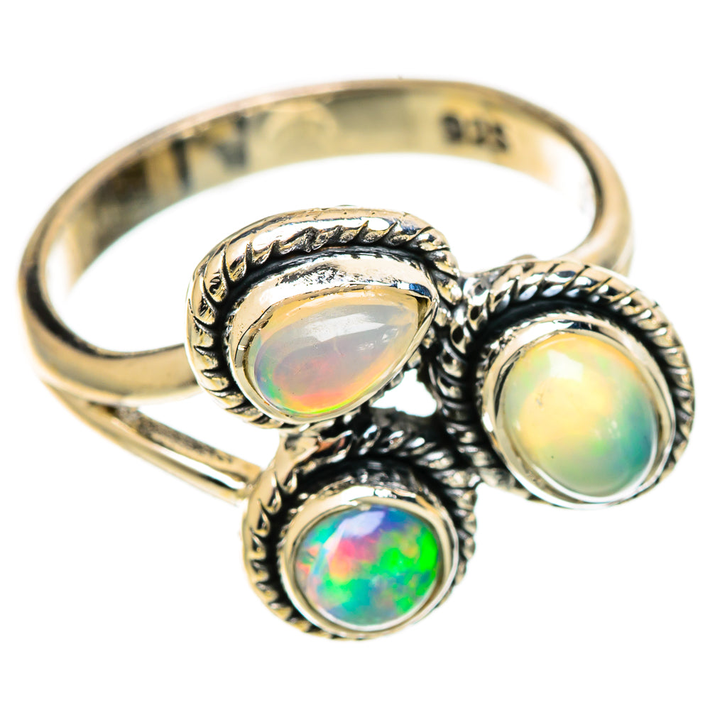 Ethiopian Opal Rings handcrafted by Ana Silver Co - RING108985 - Photo 2
