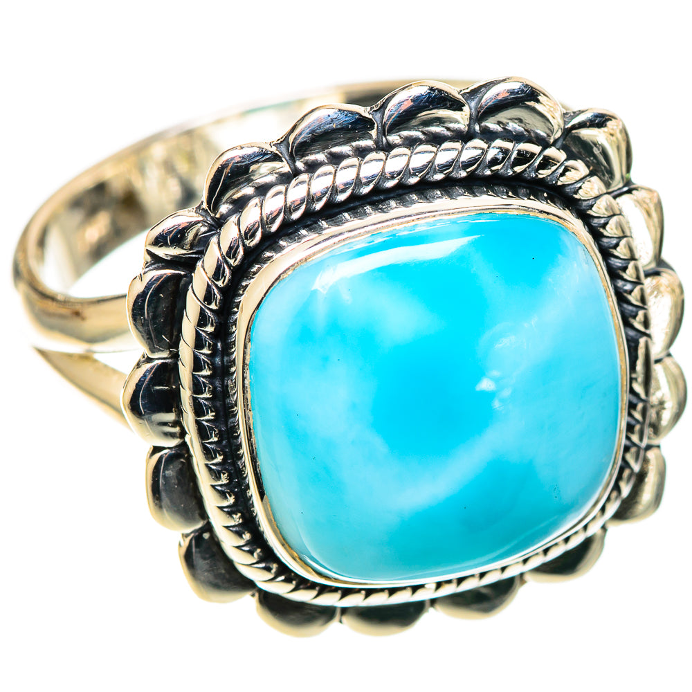 Larimar Rings handcrafted by Ana Silver Co - RING109023 - Photo 2