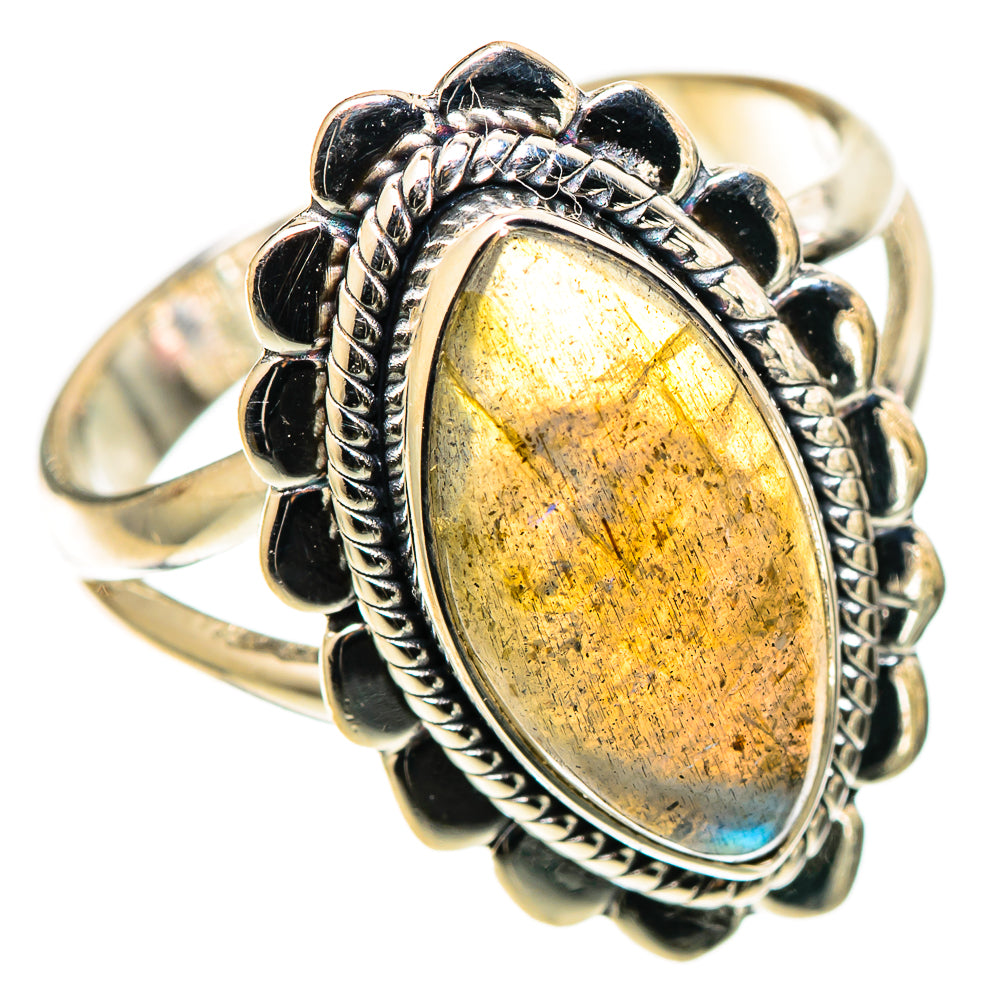 Labradorite Rings handcrafted by Ana Silver Co - RING109050 - Photo 2