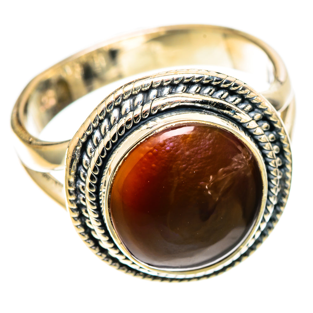 Mexican Fire Agate Rings handcrafted by Ana Silver Co - RING109056 - Photo 2