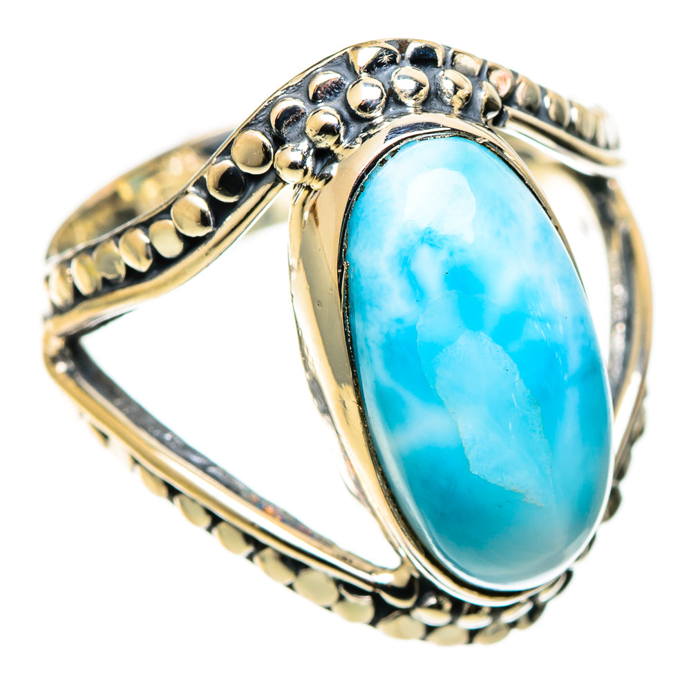Larimar Rings handcrafted by Ana Silver Co - RING109077 - Photo 2