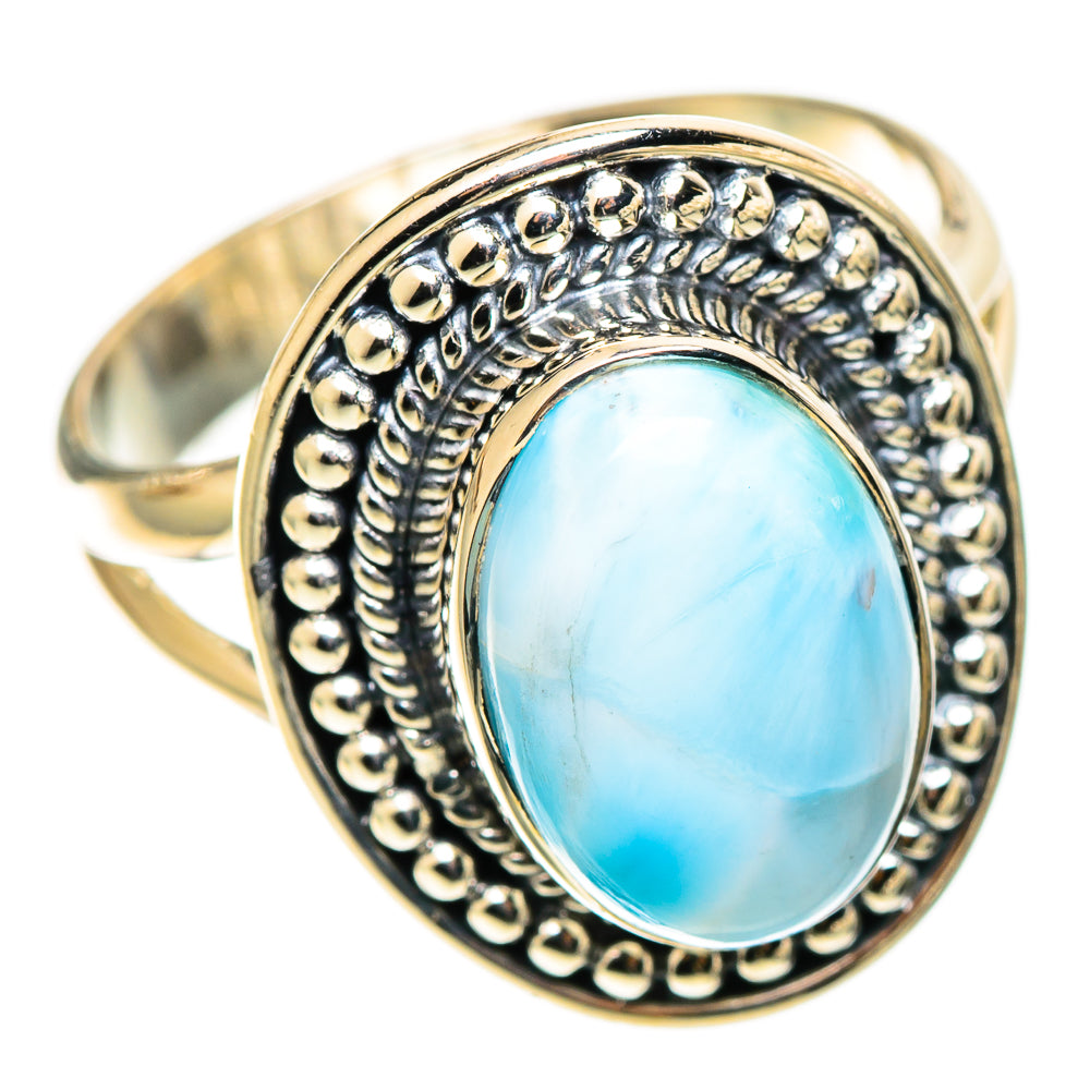 Larimar Rings handcrafted by Ana Silver Co - RING109108 - Photo 2