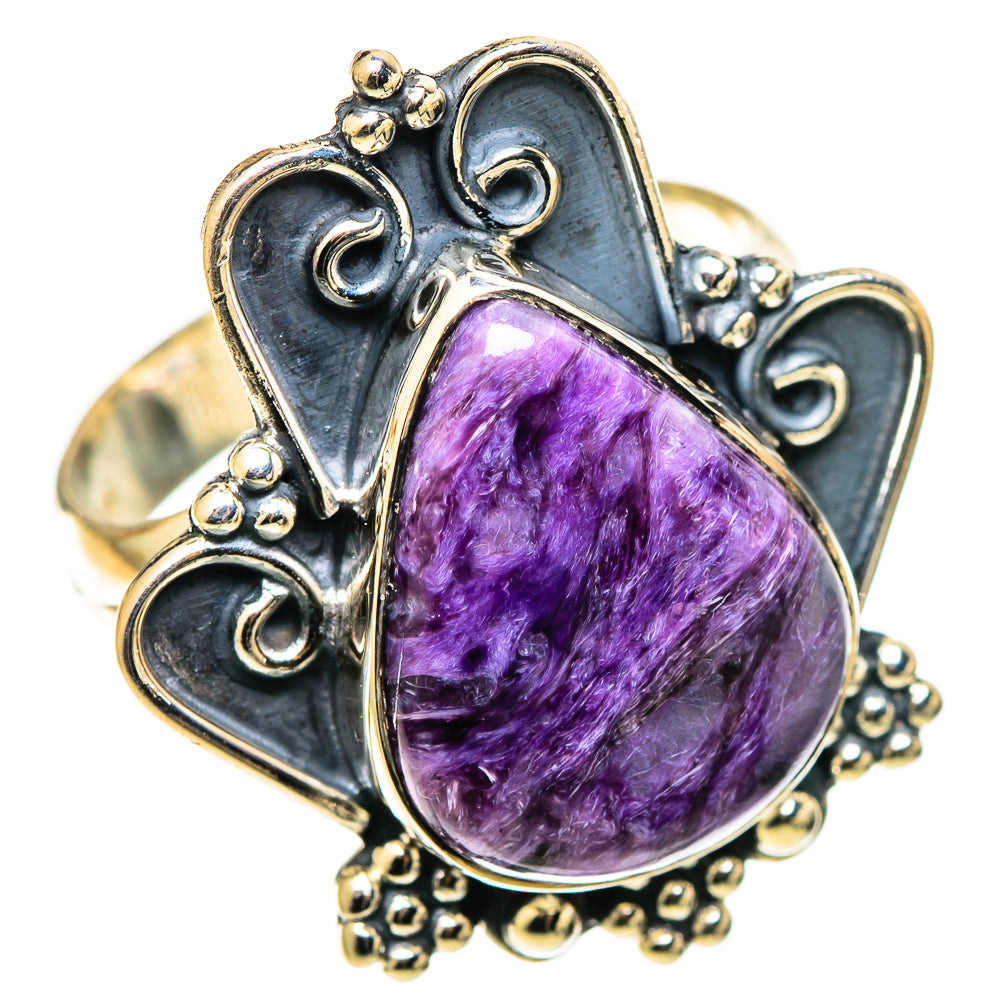 Charoite Rings handcrafted by Ana Silver Co - RING109115 - Photo 2