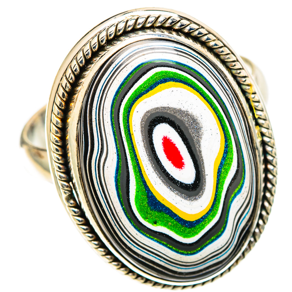 Fordite Rings handcrafted by Ana Silver Co - RING109130 - Photo 2