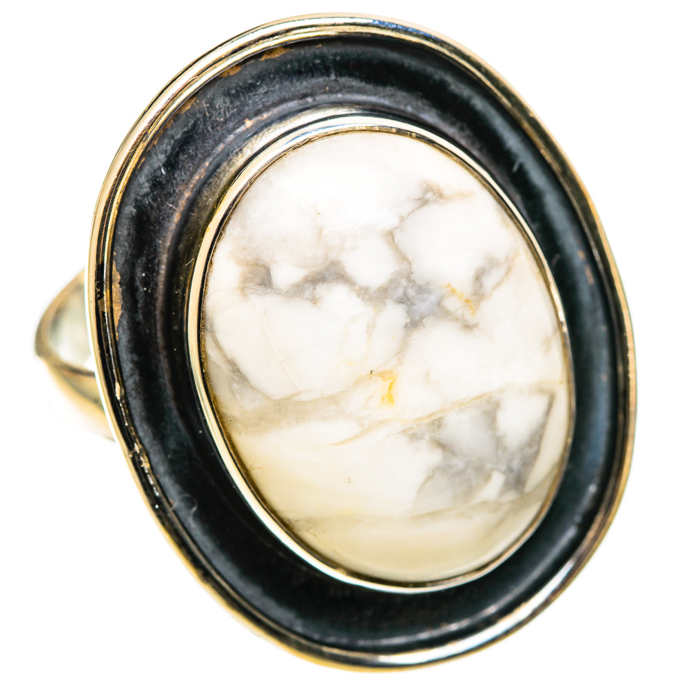 Howlite Rings handcrafted by Ana Silver Co - RING109166 - Photo 2