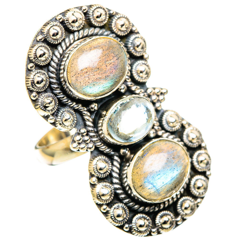 Labradorite Rings handcrafted by Ana Silver Co - RING109181 - Photo 2