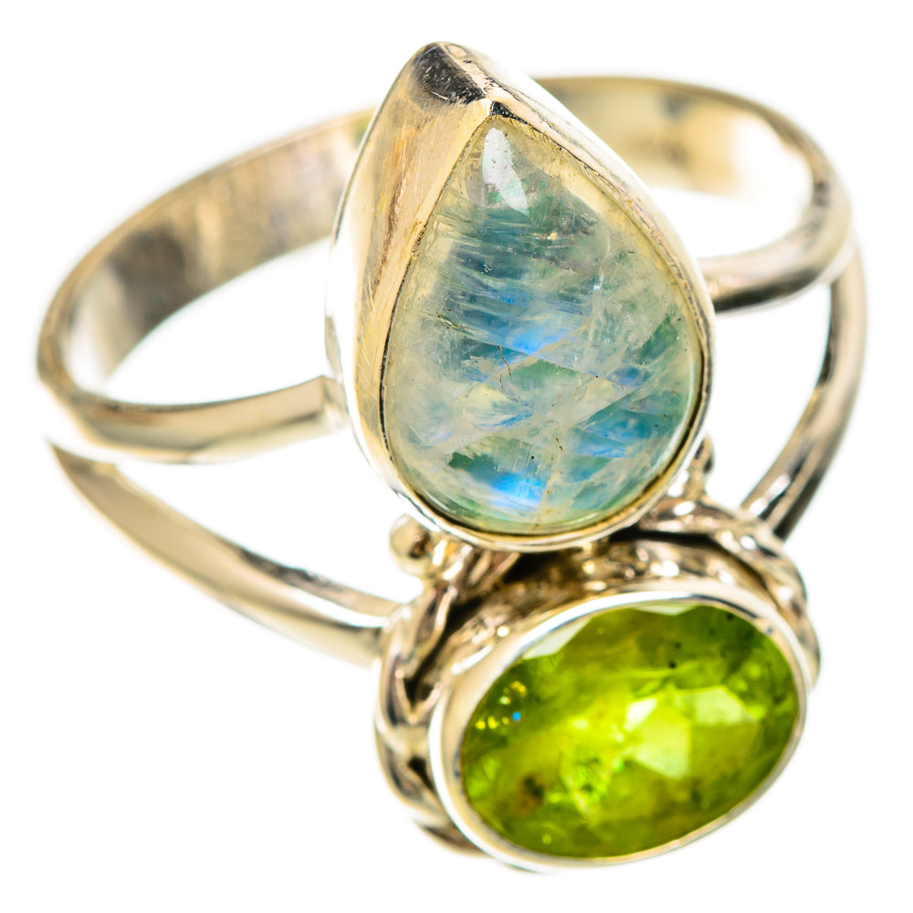Rainbow Moonstone Rings handcrafted by Ana Silver Co - RING109265 - Photo 2