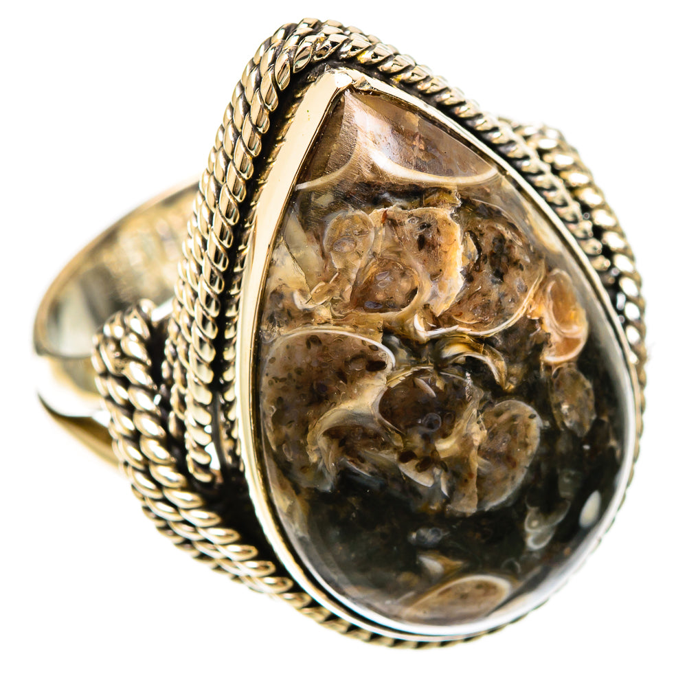 Turritella Agate Rings handcrafted by Ana Silver Co - RING109267 - Photo 2