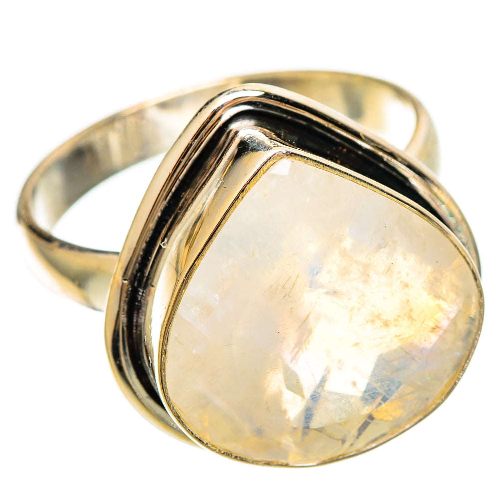 Rainbow Moonstone Rings handcrafted by Ana Silver Co - RING109281 - Photo 2