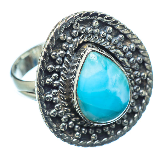 Larimar Rings handcrafted by Ana Silver Co - RING10930