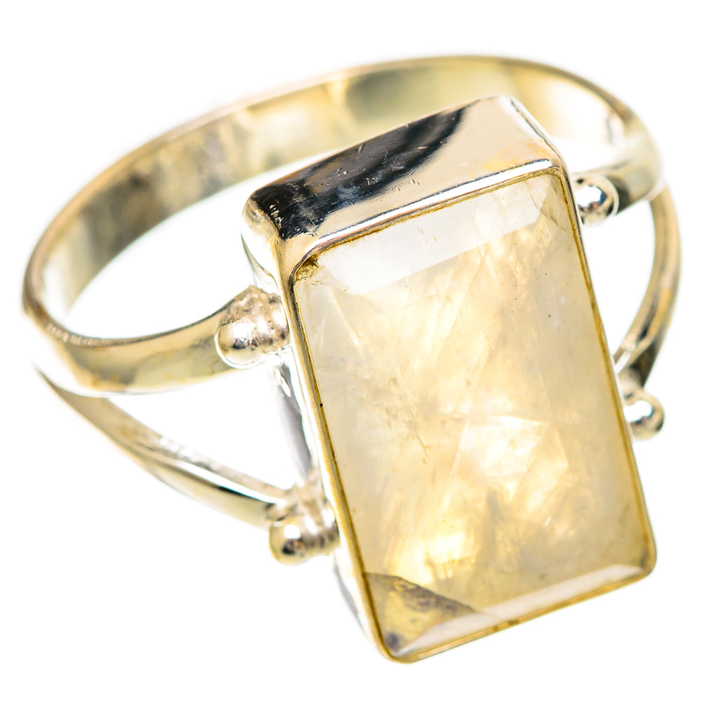 Rainbow Moonstone Rings handcrafted by Ana Silver Co - RING109314 - Photo 2
