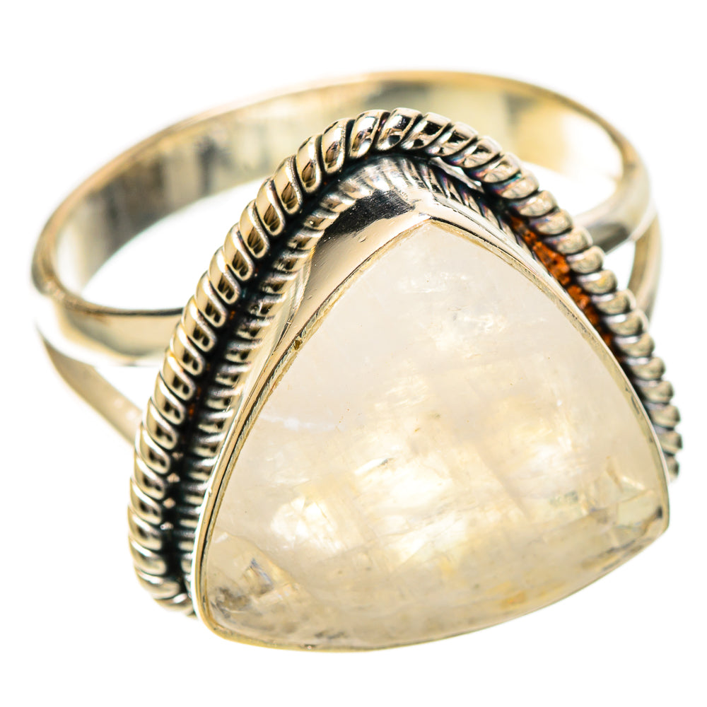 Rainbow Moonstone Rings handcrafted by Ana Silver Co - RING109342 - Photo 2