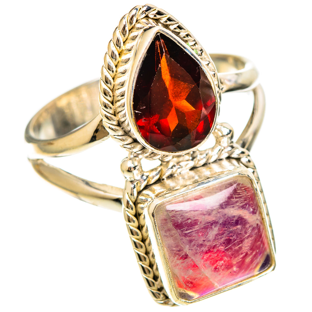 Pink Moonstone Rings handcrafted by Ana Silver Co - RING109350 - Photo 2