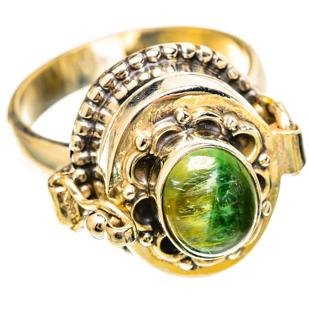 Green Tourmaline Rings handcrafted by Ana Silver Co - RING109360 - Photo 2