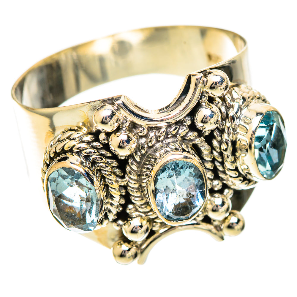 Blue Topaz Rings handcrafted by Ana Silver Co - RING109648 - Photo 2
