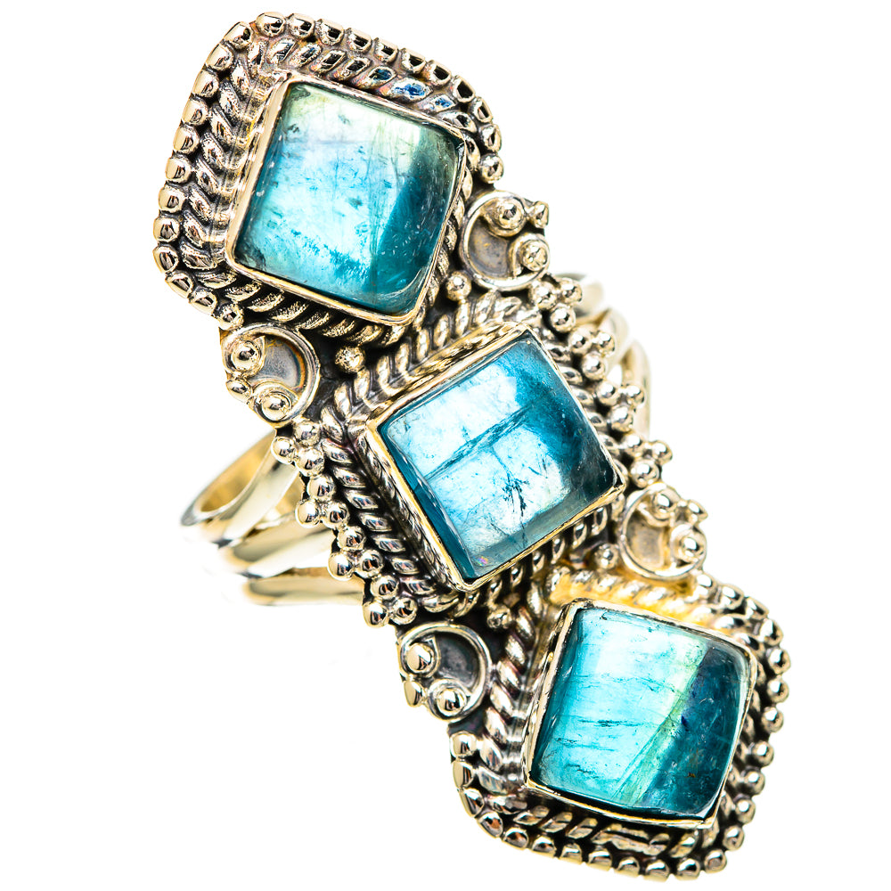 Blue Fluorite Rings handcrafted by Ana Silver Co - RING109716 - Photo 2