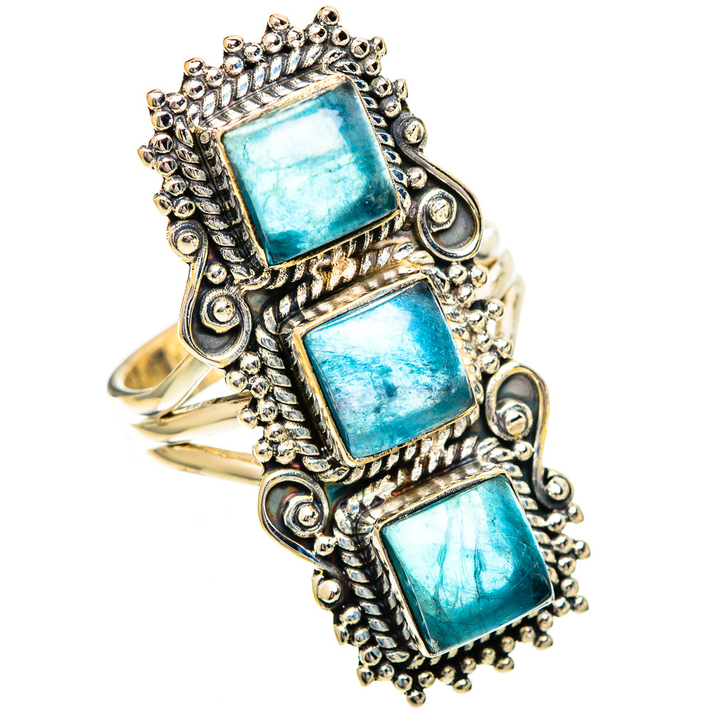 Blue Fluorite Rings handcrafted by Ana Silver Co - RING109719 - Photo 2