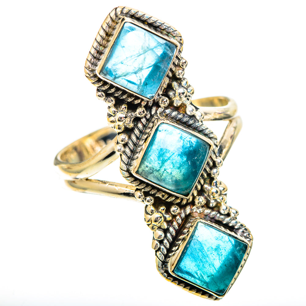 Blue Fluorite Rings handcrafted by Ana Silver Co - RING109756 - Photo 2