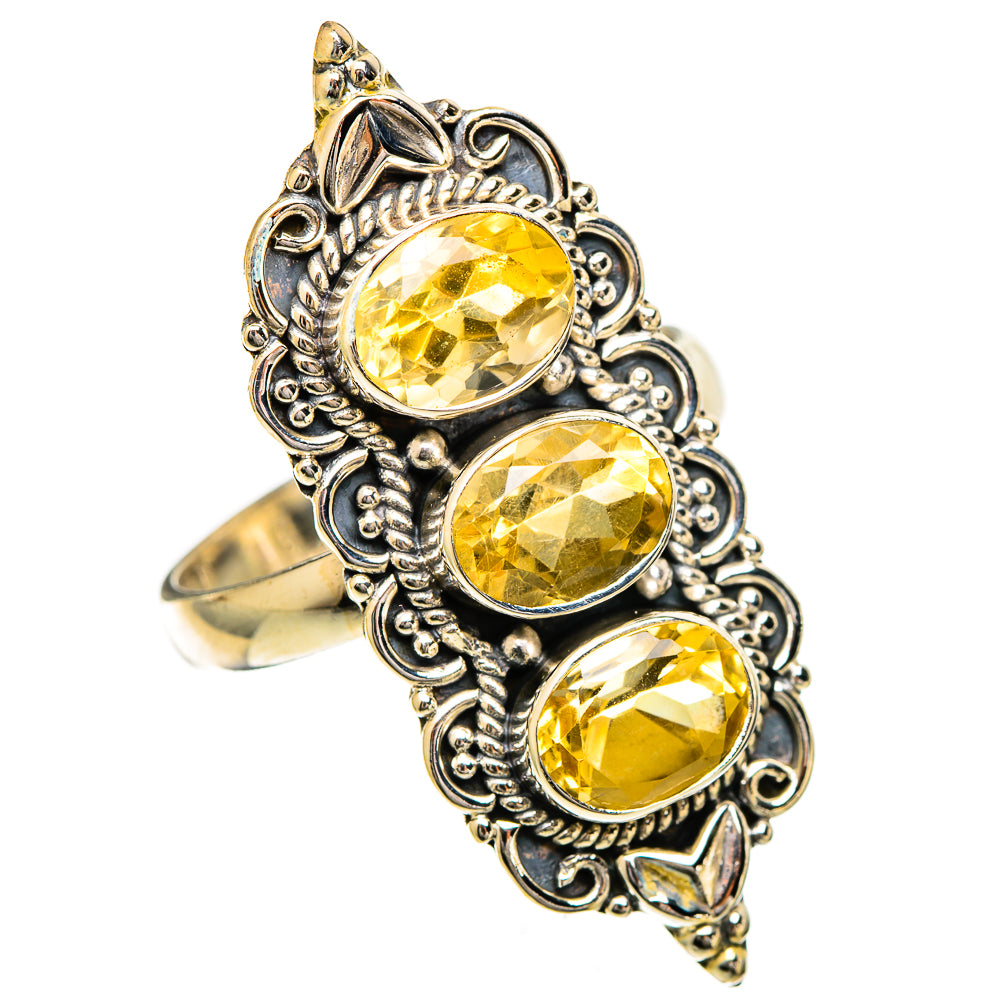 Citrine Rings handcrafted by Ana Silver Co - RING109813 - Photo 2