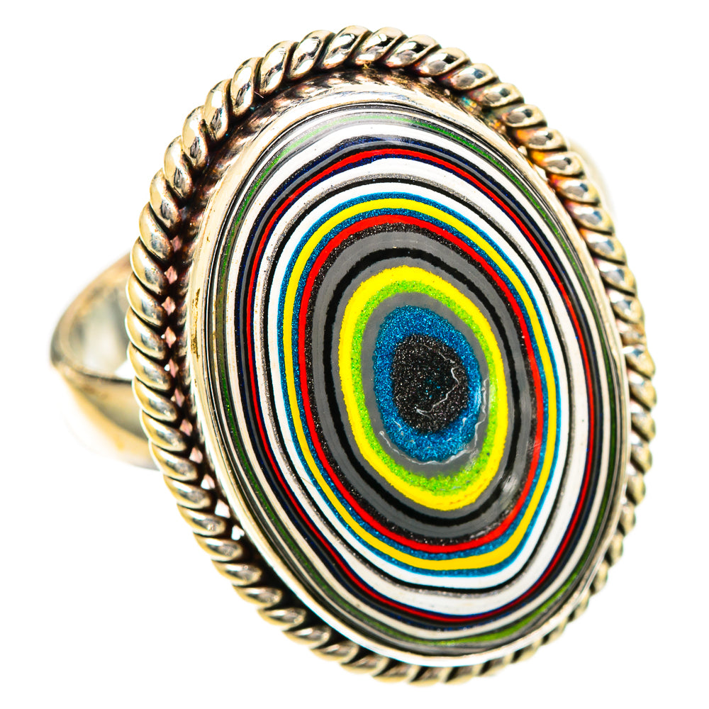 Fordite Rings handcrafted by Ana Silver Co - RING109827 - Photo 2