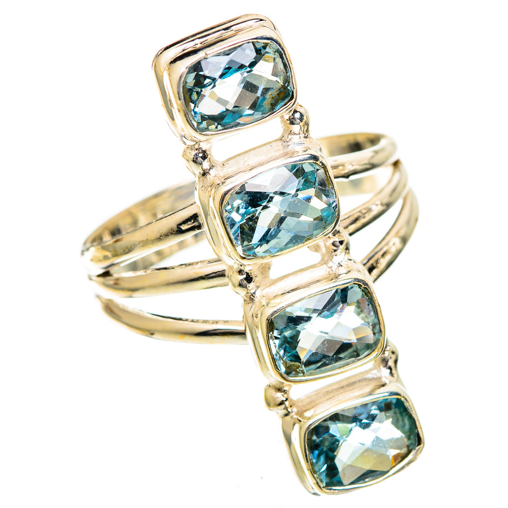 Blue Topaz Rings handcrafted by Ana Silver Co - RING109840 - Photo 2