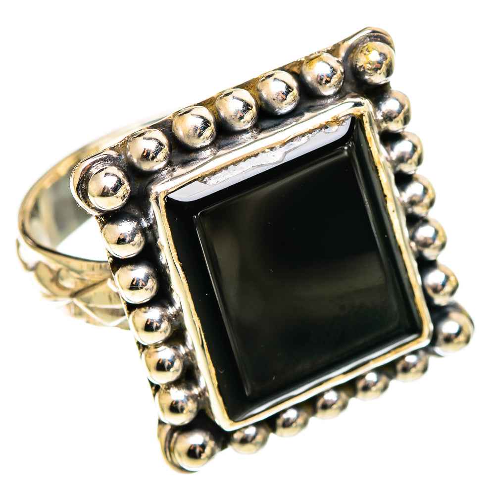Black Onyx Rings handcrafted by Ana Silver Co - RING109861 - Photo 2