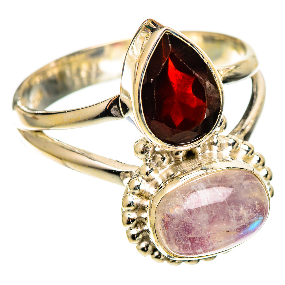 Pink Moonstone Rings handcrafted by Ana Silver Co - RING109900 - Photo 2