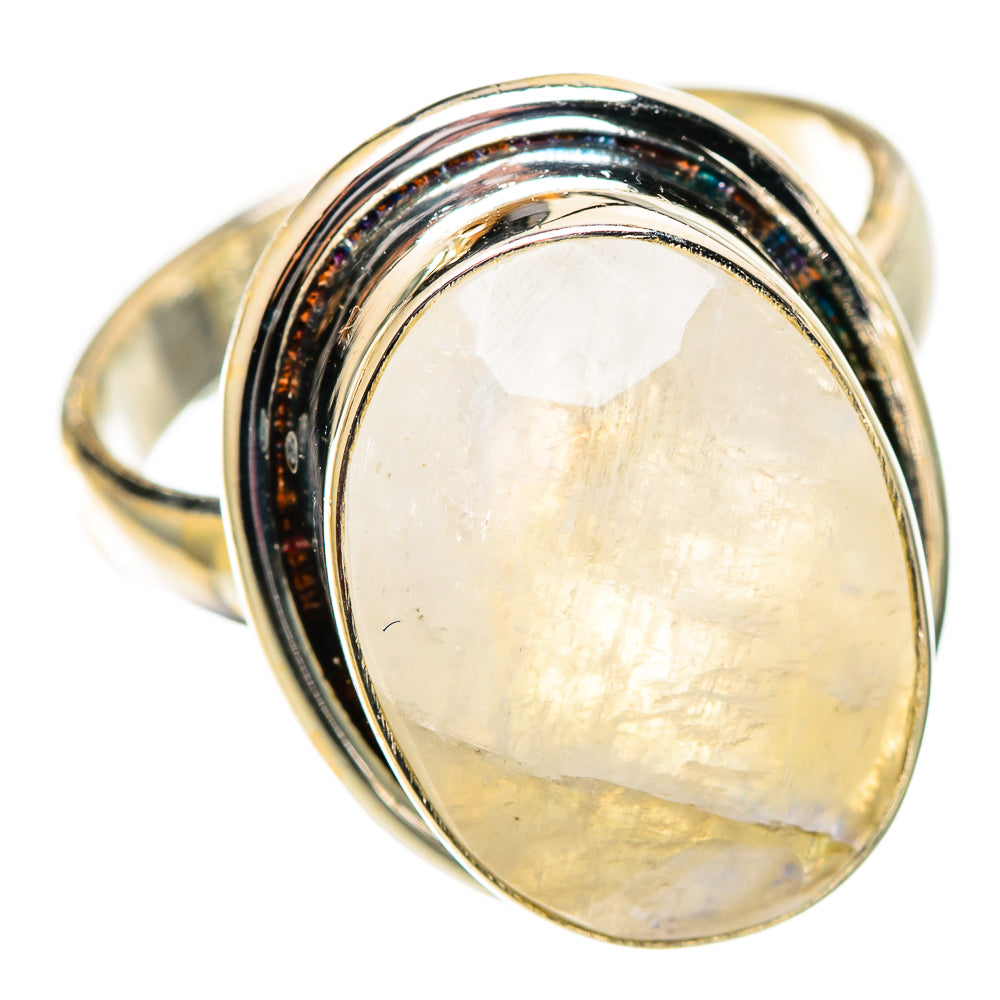 Rainbow Moonstone Rings handcrafted by Ana Silver Co - RING109926 - Photo 2